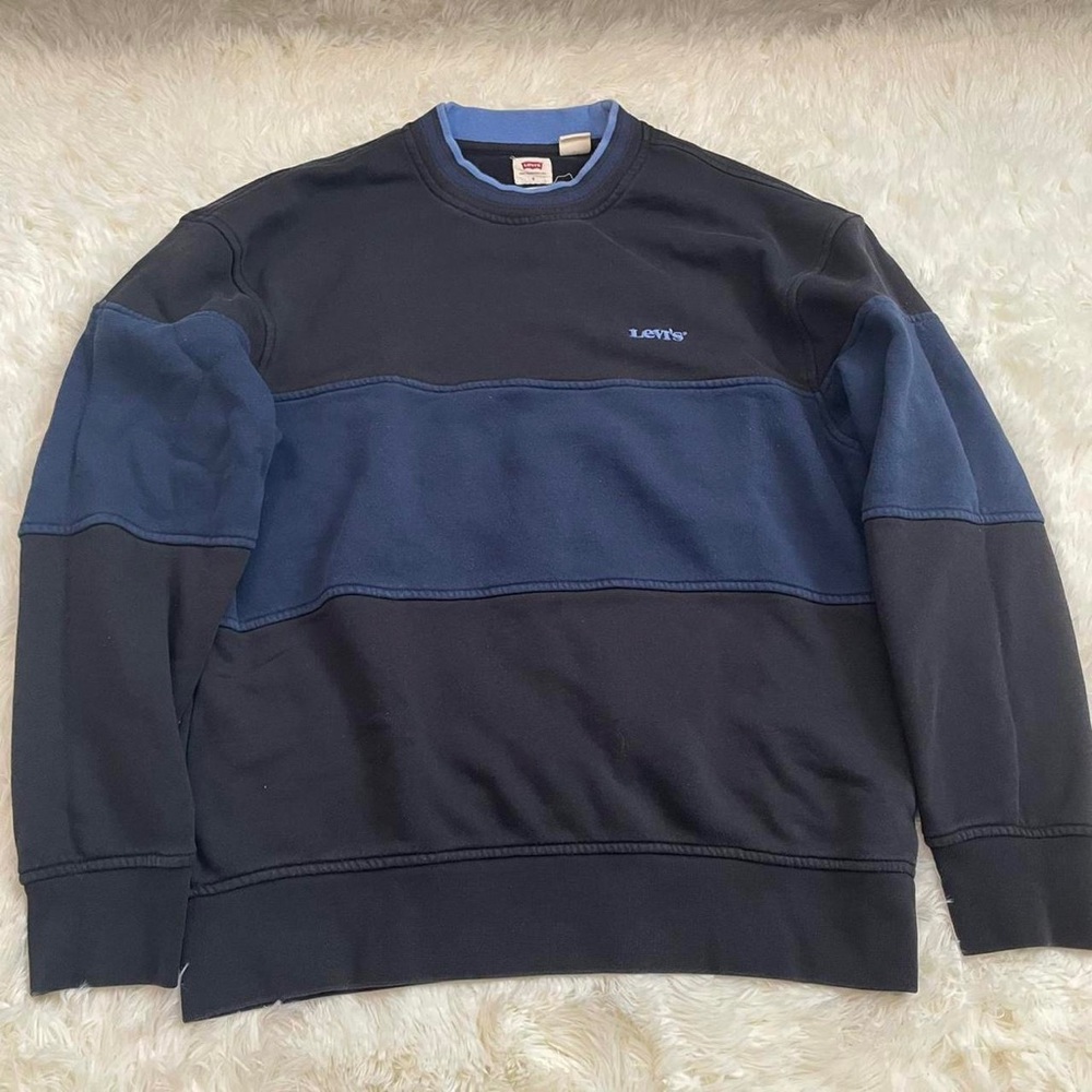 Levis Navy Black Stripe Sweatshirt